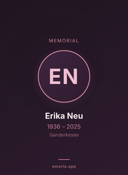 Memorial portrait of Erika Neu