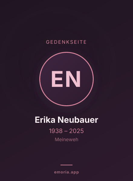Gedenkportrait von Erika Neubauer
