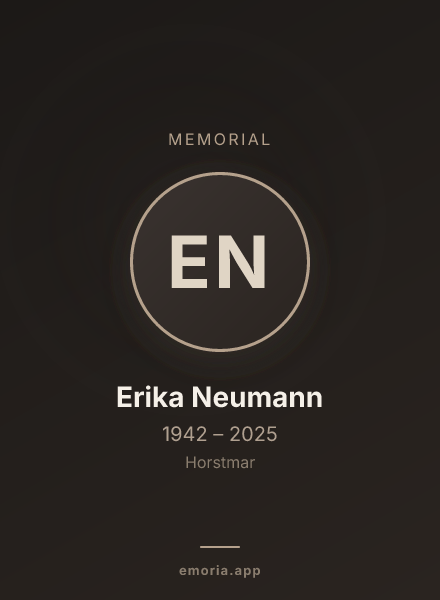 Memorial portrait of Erika Neumann