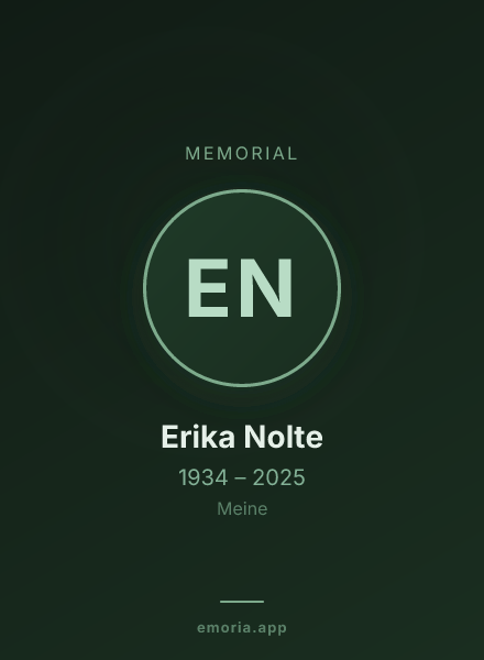 Memorial portrait of Erika Nolte