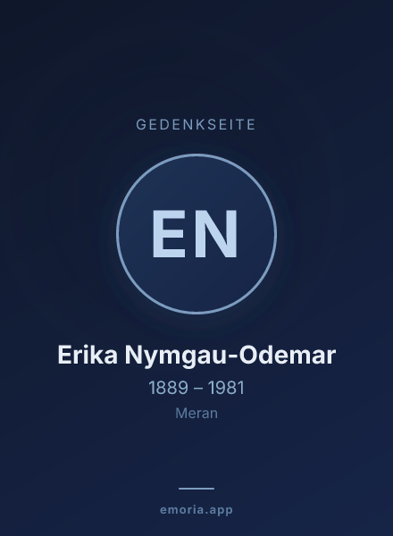 Gedenkportrait von Erika Nymgau-Odemar