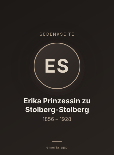 Gedenkportrait von Erika Prinzessin zu Stolberg-Stolberg