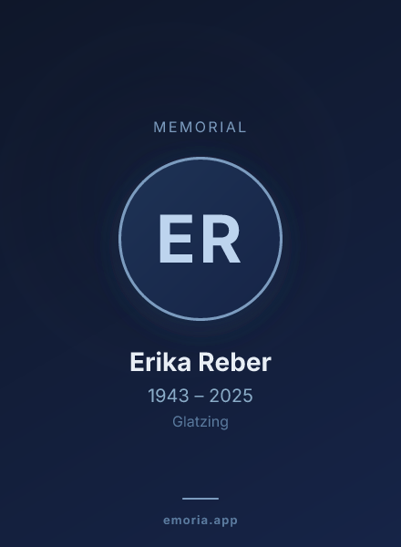 Memorial portrait of Erika Reber