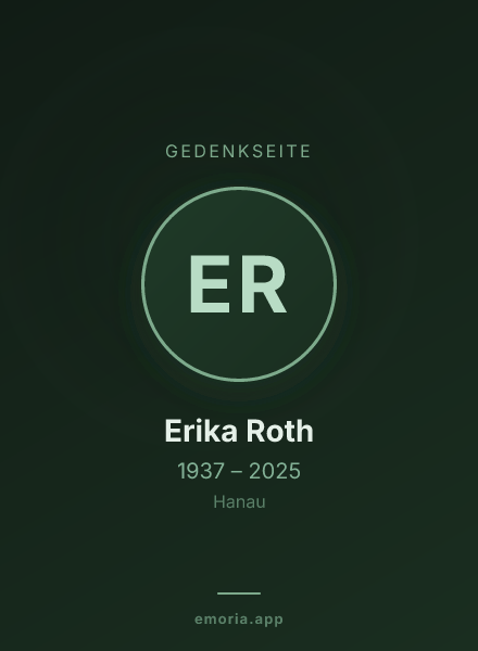 Gedenkportrait von Erika Roth