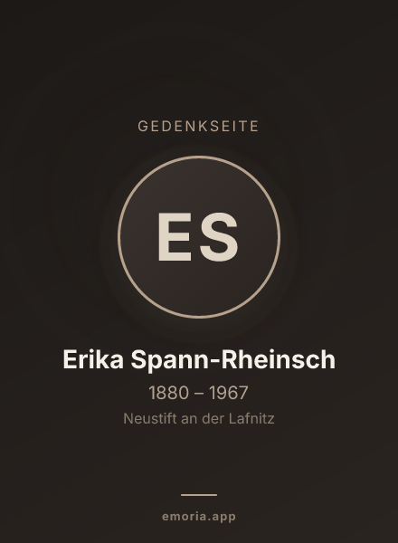 Gedenkportrait von Erika Spann-Rheinsch