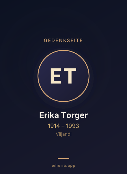 Gedenkportrait von Erika Torger