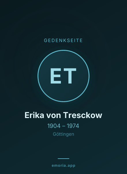 Gedenkportrait von Erika von Tresckow