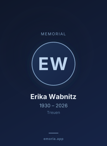 Memorial portrait of Erika Wabnitz