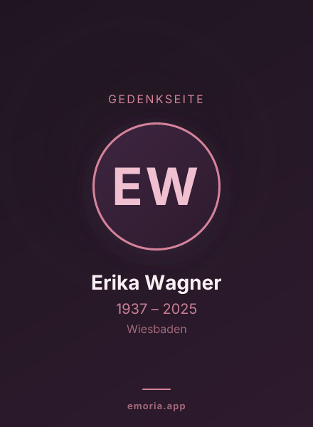 Gedenkportrait von Erika Wagner