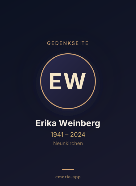 Gedenkportrait von Erika Weinberg