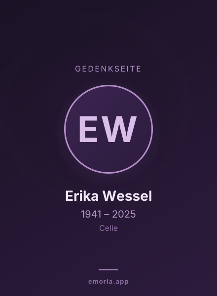 Gedenkportrait von Erika Wessel