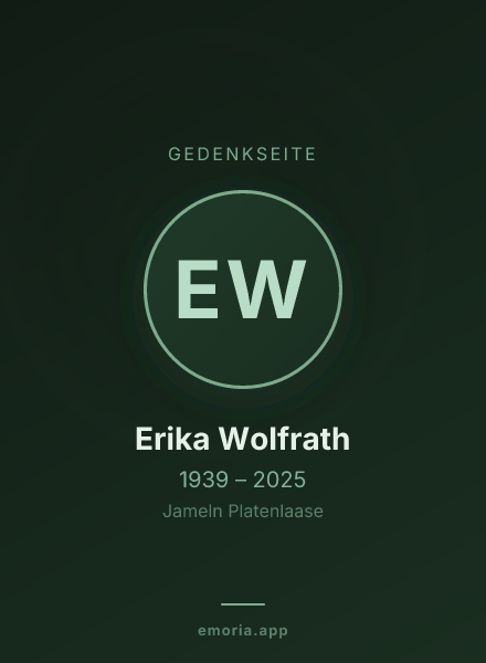 Gedenkportrait von Erika Wolfrath