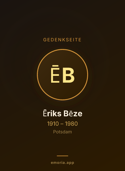 Gedenkportrait von Ēriks Bēze