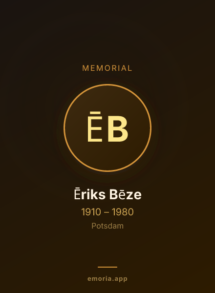 Memorial portrait of Ēriks Bēze
