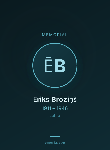 Memorial portrait of Ēriks Broziņš