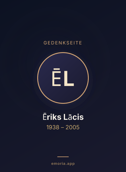 Gedenkportrait von Ēriks Lācis
