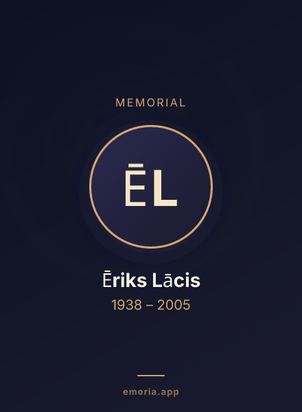 Memorial portrait of Ēriks Lācis