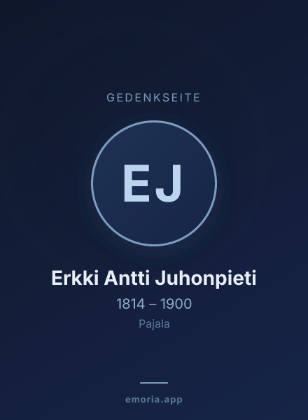 Gedenkportrait von Erkki Antti Juhonpieti