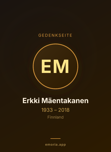 Gedenkportrait von Erkki Mäentakanen