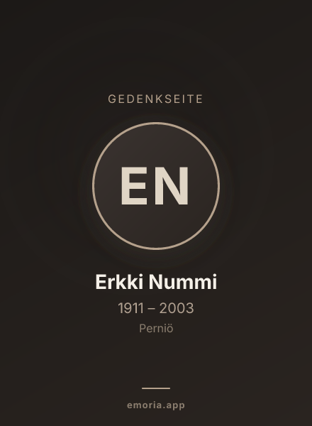 Gedenkportrait von Erkki Nummi