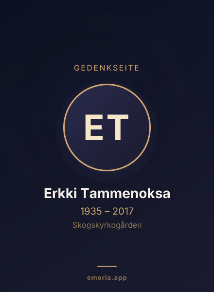 Gedenkportrait von Erkki Tammenoksa