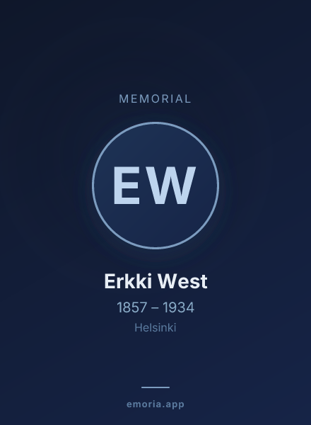 Memorial portrait of Erkki West