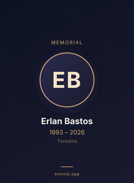 Memorial portrait of Erlan Bastos
