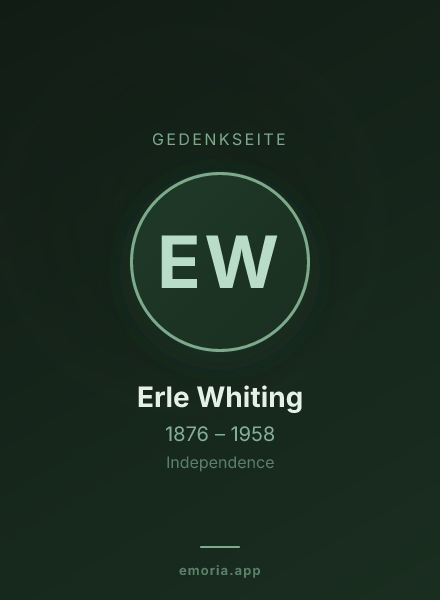 Gedenkportrait von Erle Whiting