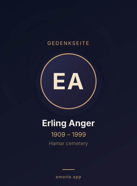 Gedenkportrait von Erling Anger