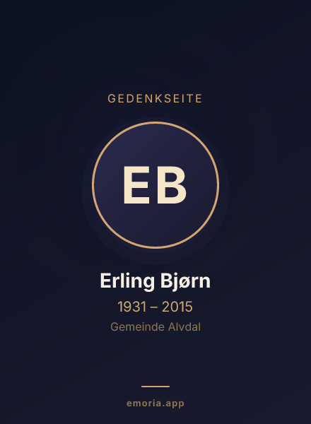 Gedenkportrait von Erling Bjørn