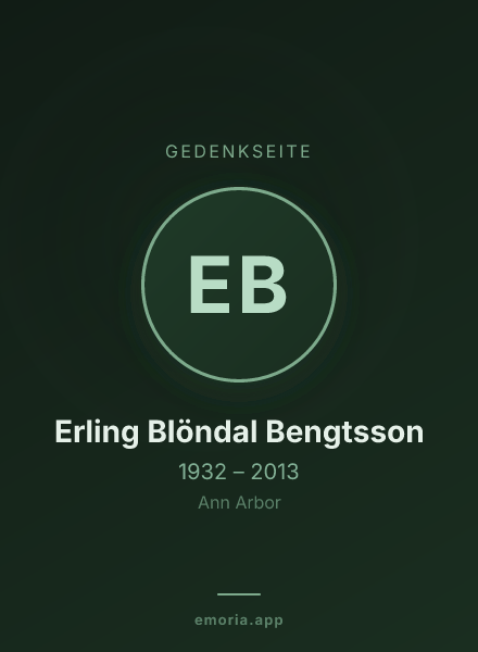 Gedenkportrait von Erling Blöndal Bengtsson