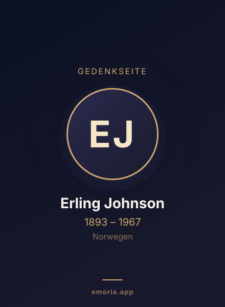 Gedenkportrait von Erling Johnson
