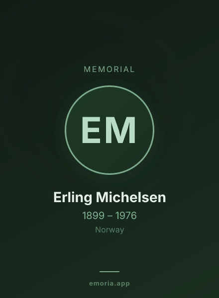 Memorial portrait of Erling Michelsen