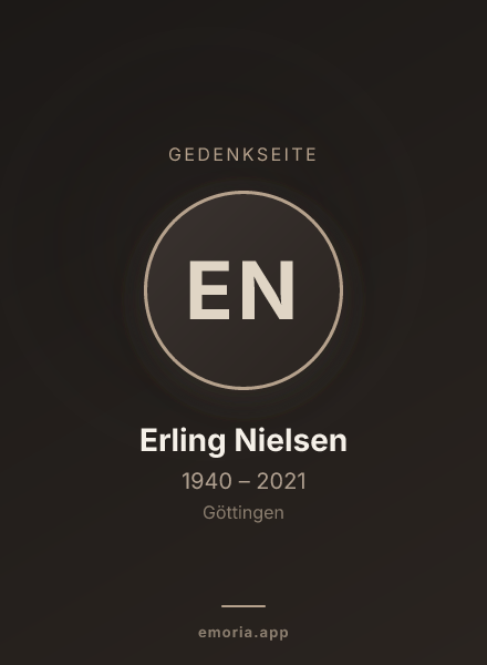 Gedenkportrait von Erling Nielsen