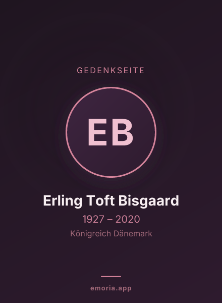 Gedenkportrait von Erling Toft Bisgaard