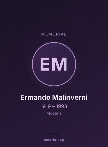Memorial portrait of Ermando Malinverni