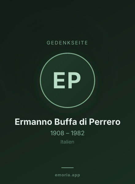Gedenkportrait von Ermanno Buffa di Perrero