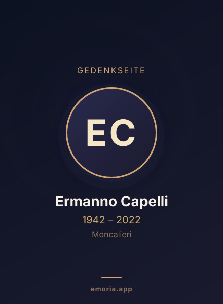 Gedenkportrait von Ermanno Capelli