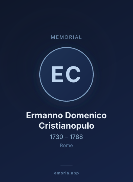 Memorial portrait of Ermanno Domenico Cristianopulo