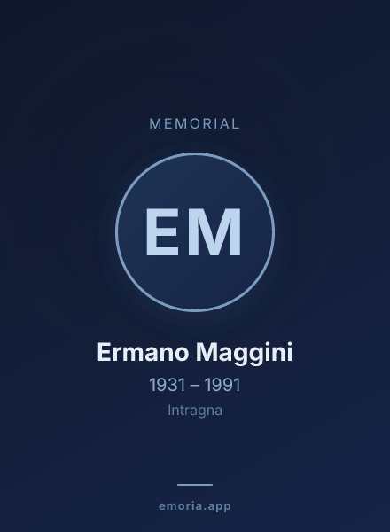 Memorial portrait of Ermano Maggini