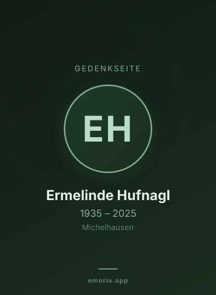 Gedenkportrait von Ermelinde Hufnagl