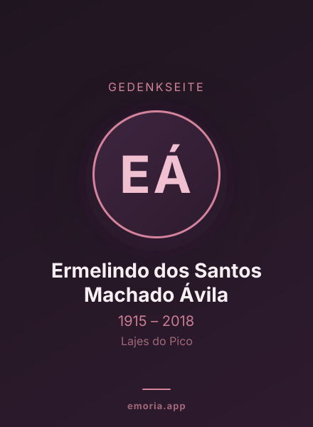 Gedenkportrait von Ermelindo dos Santos Machado Ávila