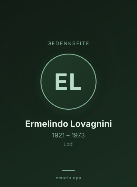 Gedenkportrait von Ermelindo Lovagnini