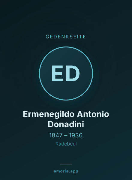 Gedenkportrait von Ermenegildo Antonio Donadini