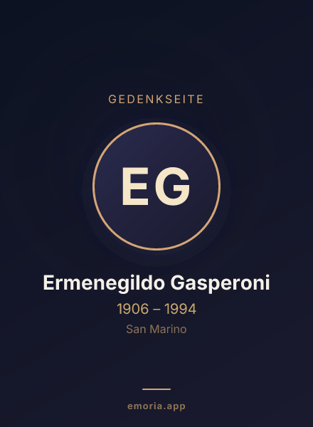 Gedenkportrait von Ermenegildo Gasperoni