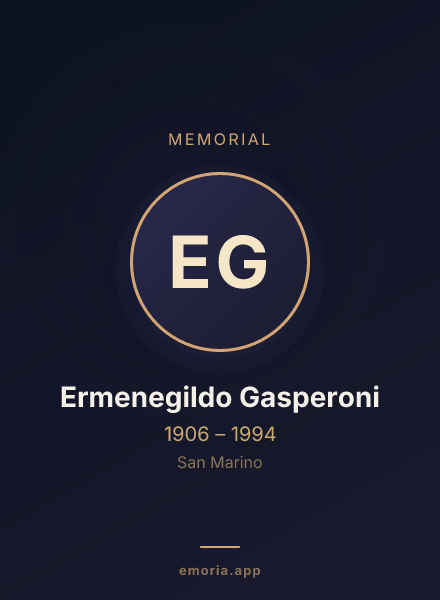 Memorial portrait of Ermenegildo Gasperoni