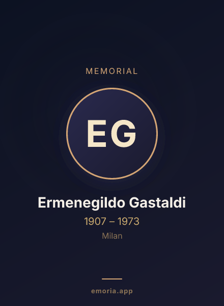 Memorial portrait of Ermenegildo Gastaldi