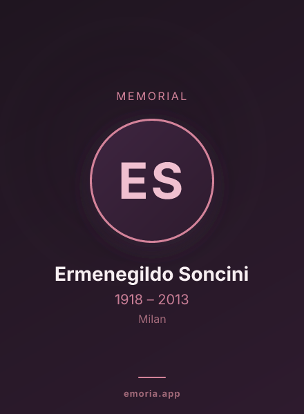Memorial portrait of Ermenegildo Soncini