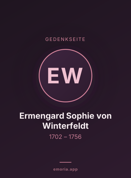 Gedenkportrait von Ermengard Sophie von Winterfeldt