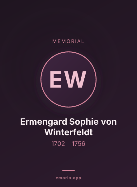 Memorial portrait of Ermengard Sophie von Winterfeldt